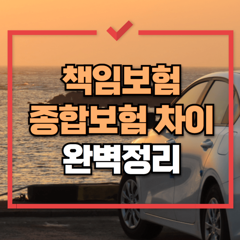 자동차 책임보험 종합보험 차이