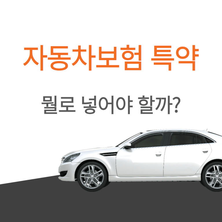 자동차보험 특약 추천
